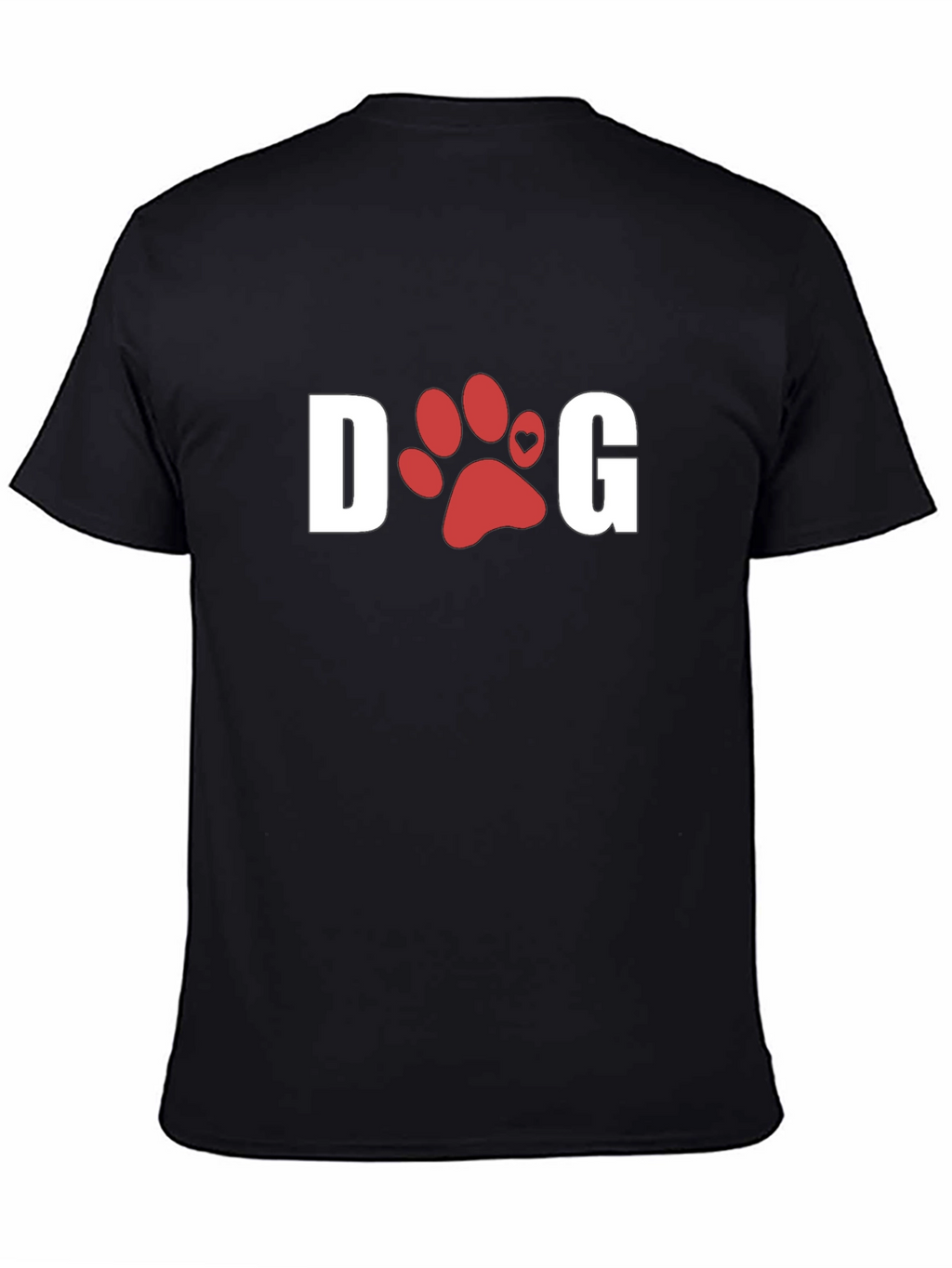 Dog Paw Print T-Shirt - Black