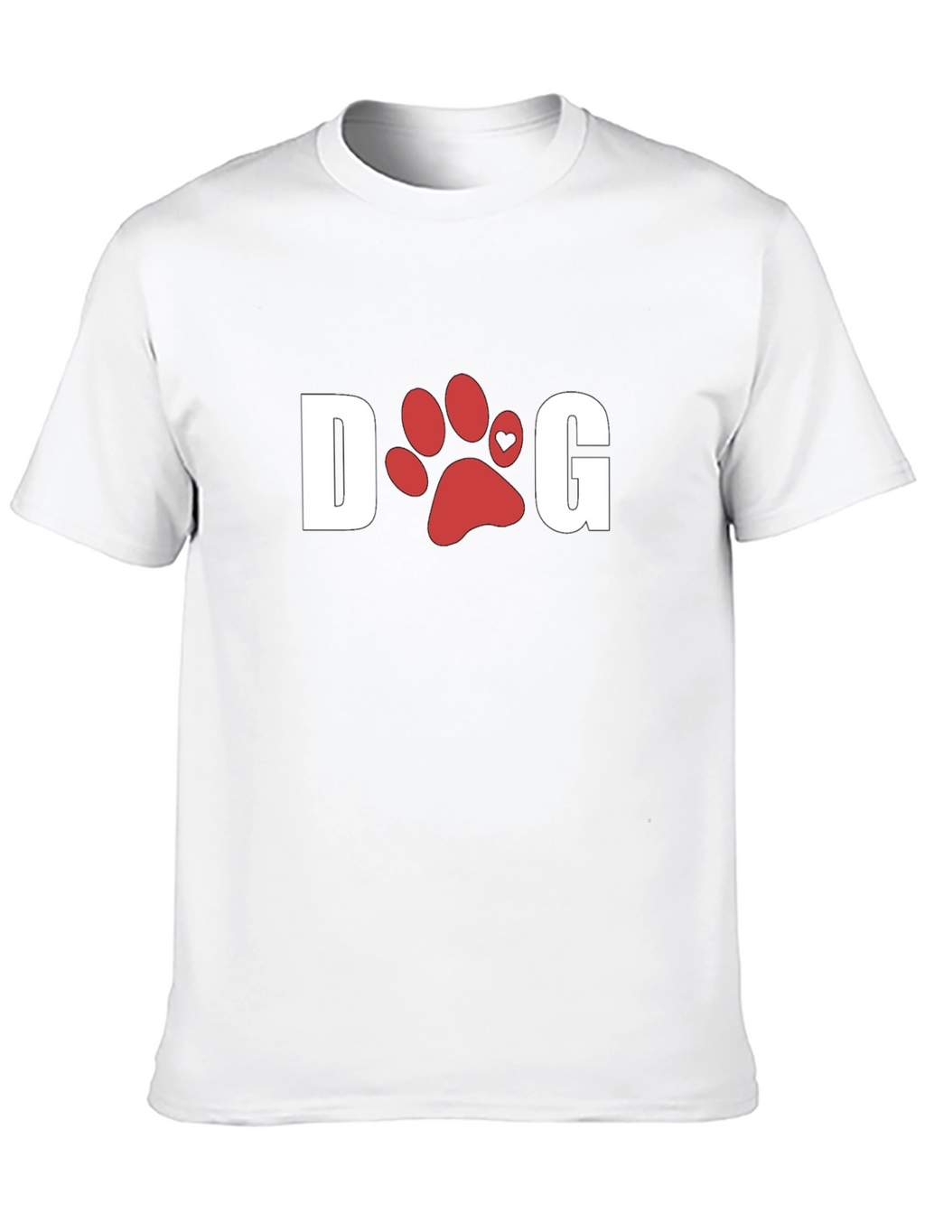 Dog Paw Print T-Shirt - Black