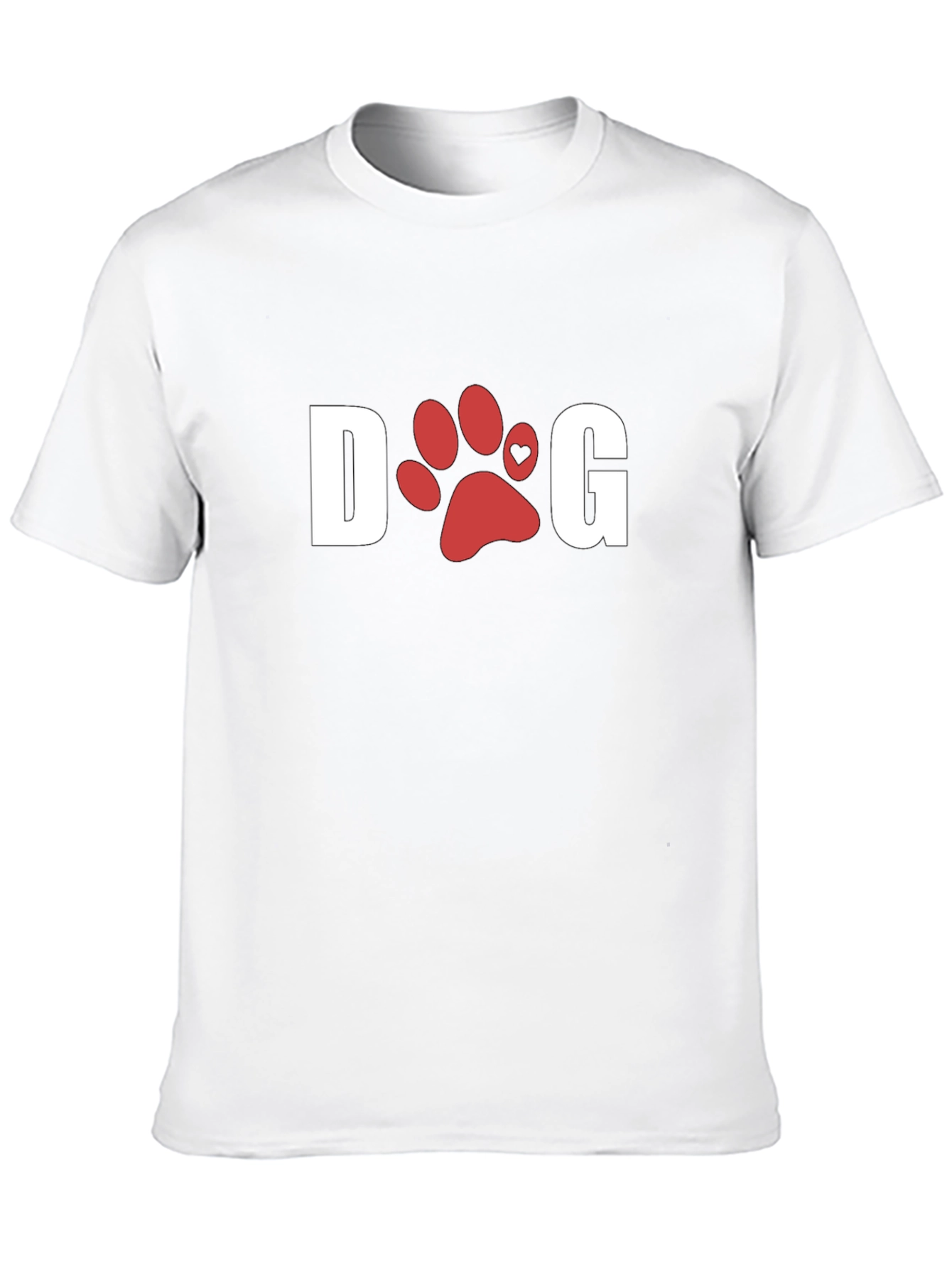 Dog Paw Print T-Shirt - Black