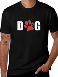 Dog Paw Print T-Shirt - Black