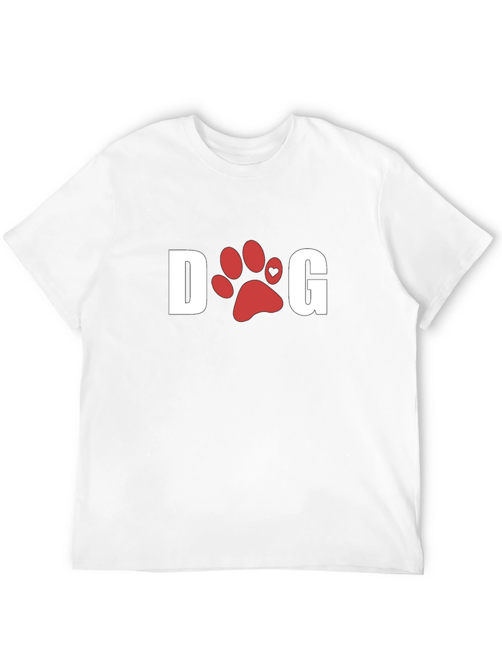 Dog Paw Print T-Shirt - Black