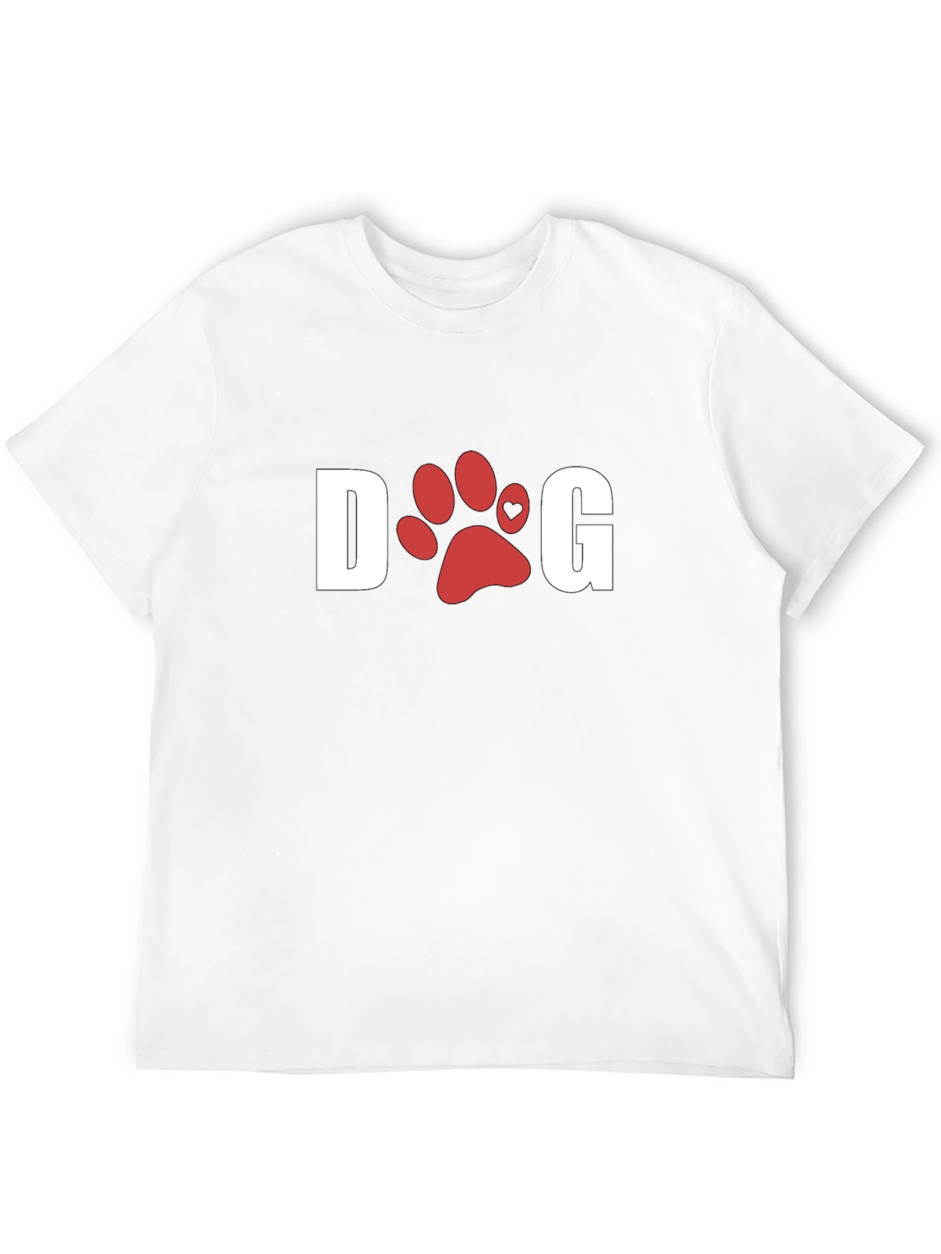 Dog Paw Print T-Shirt - Black