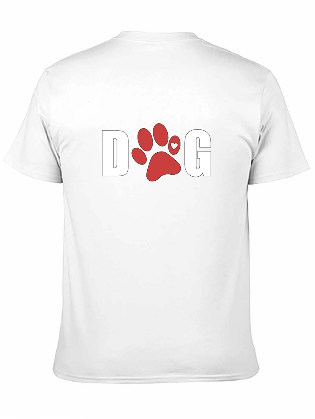 Dog Paw Print T-Shirt - Black