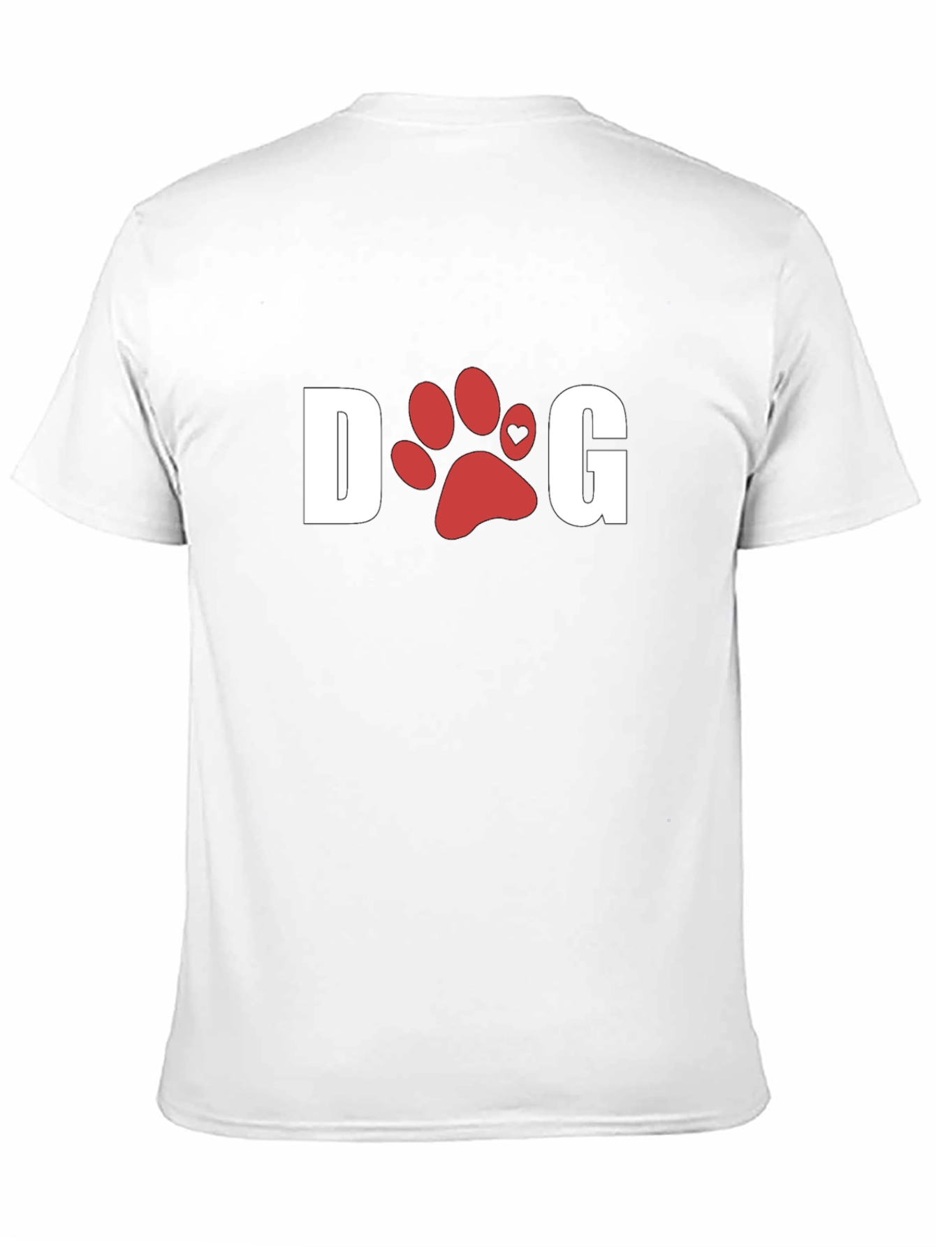 Dog Paw Print T-Shirt - Black