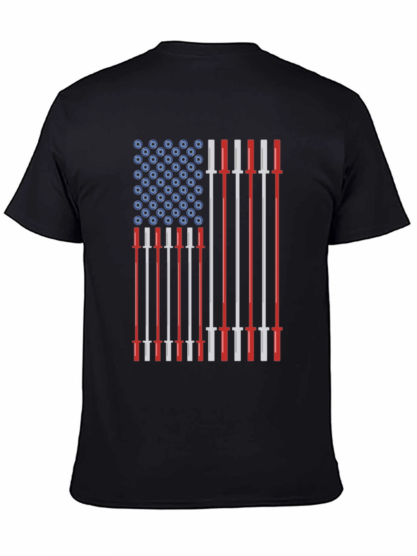 American Flag Barbell T-Shirt