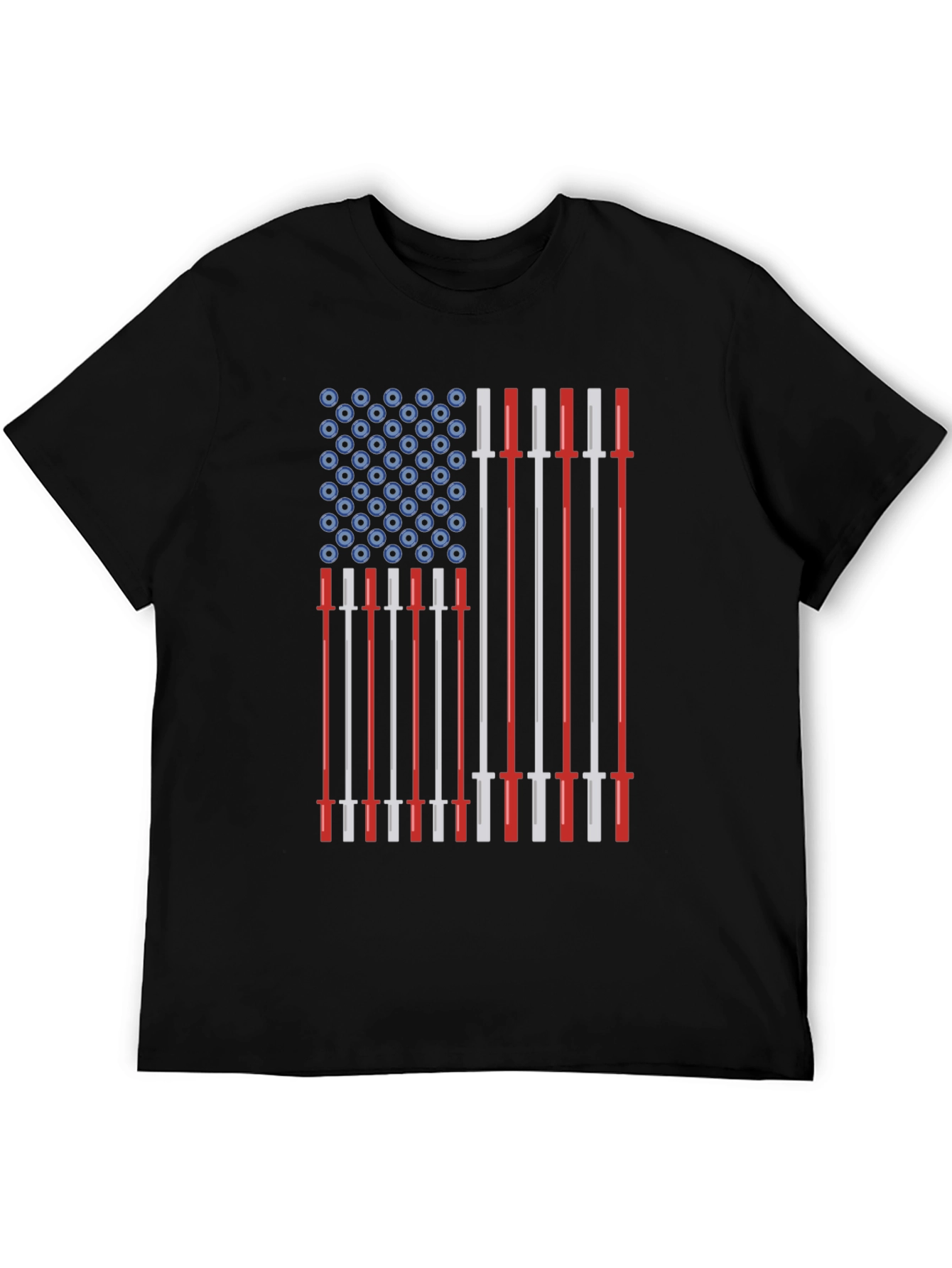 American Flag Barbell T-Shirt