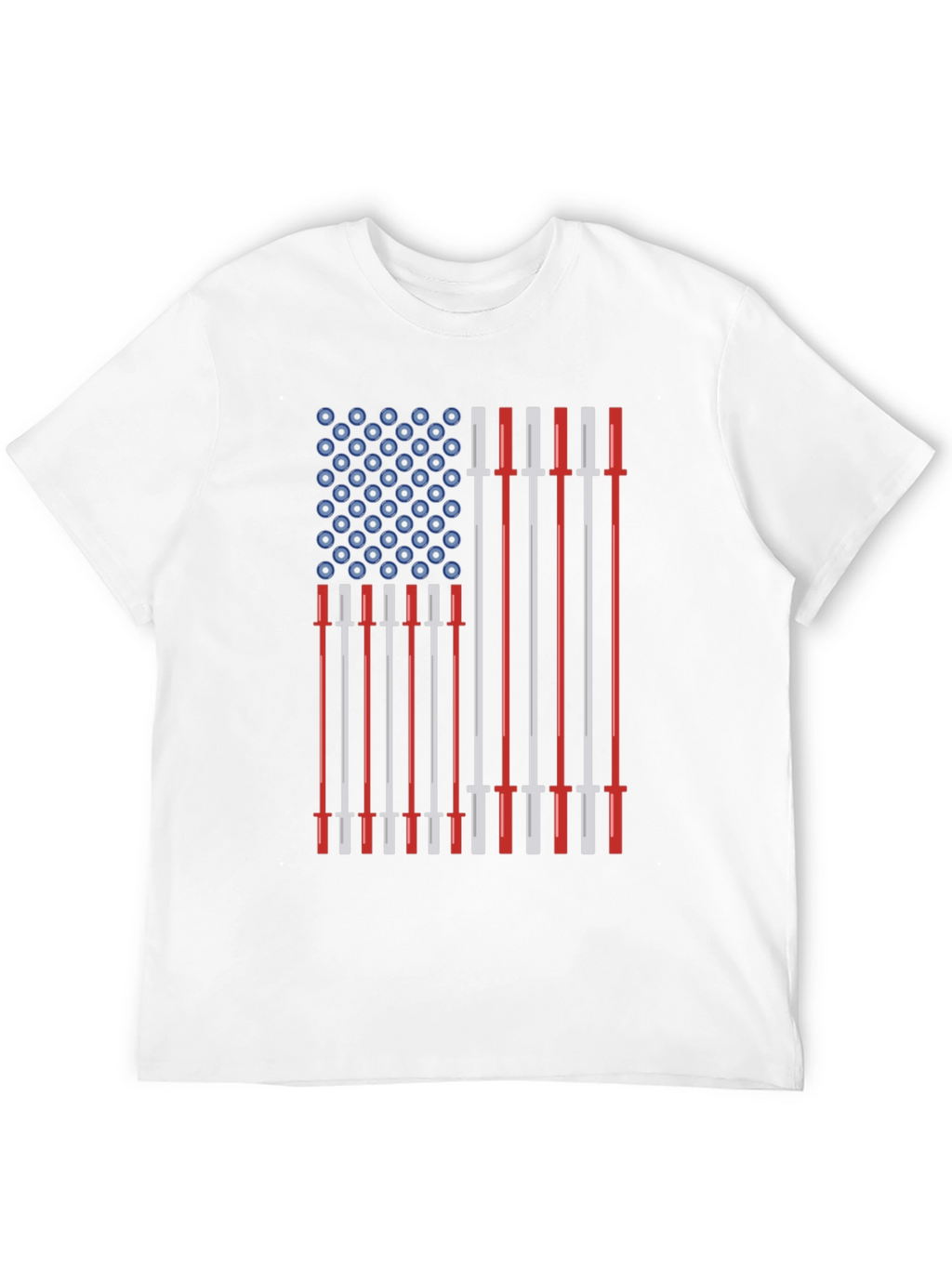 American Flag Barbell T-Shirt