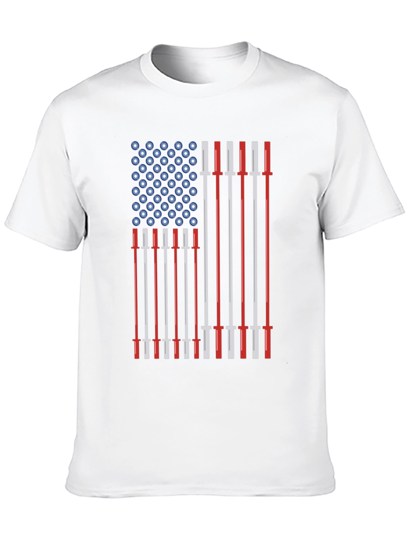 American Flag Barbell T-Shirt