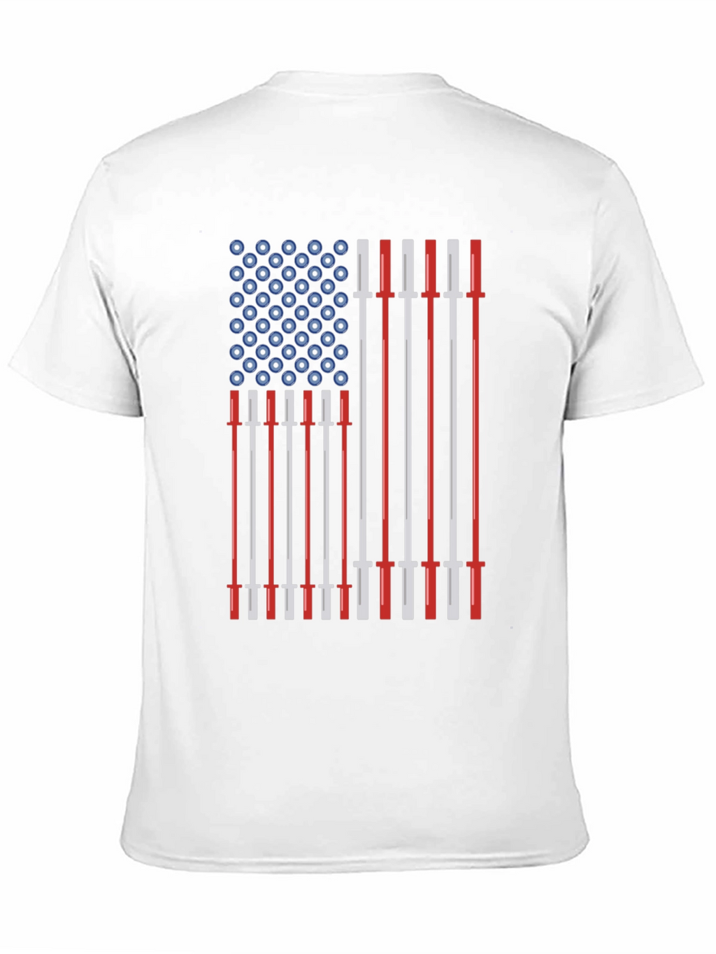 American Flag Barbell T-Shirt