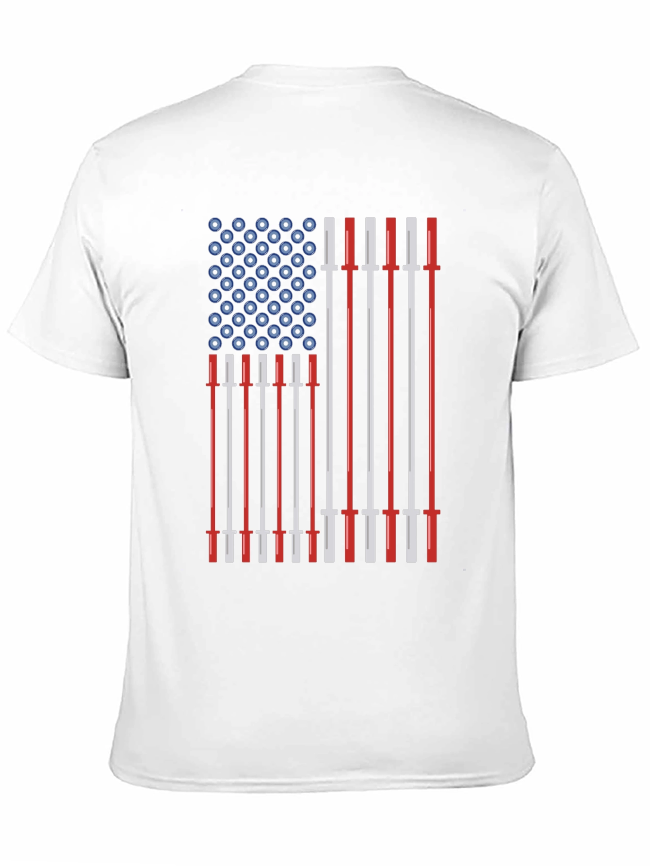 American Flag Barbell T-Shirt