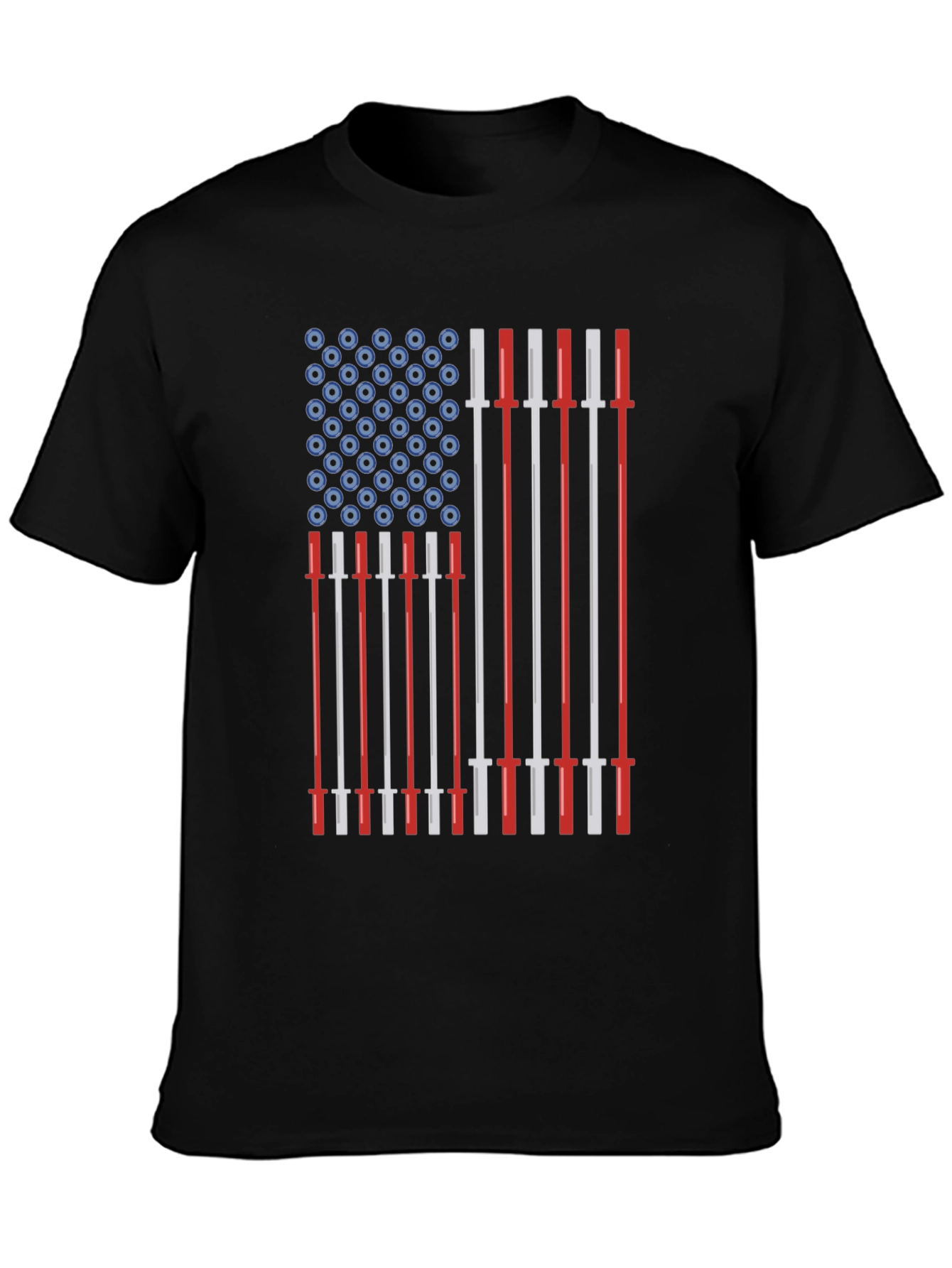 American Flag Barbell T-Shirt