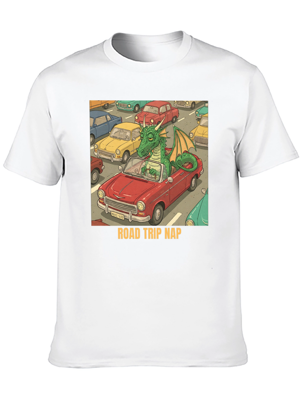 Road Trip Nap Dragon Graphic Tee