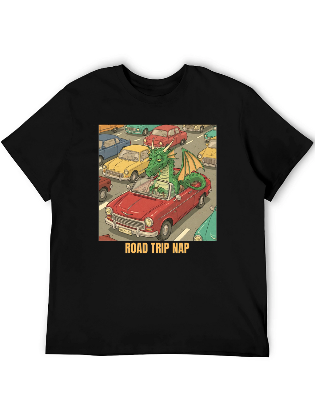 Road Trip Nap Dragon Graphic Tee