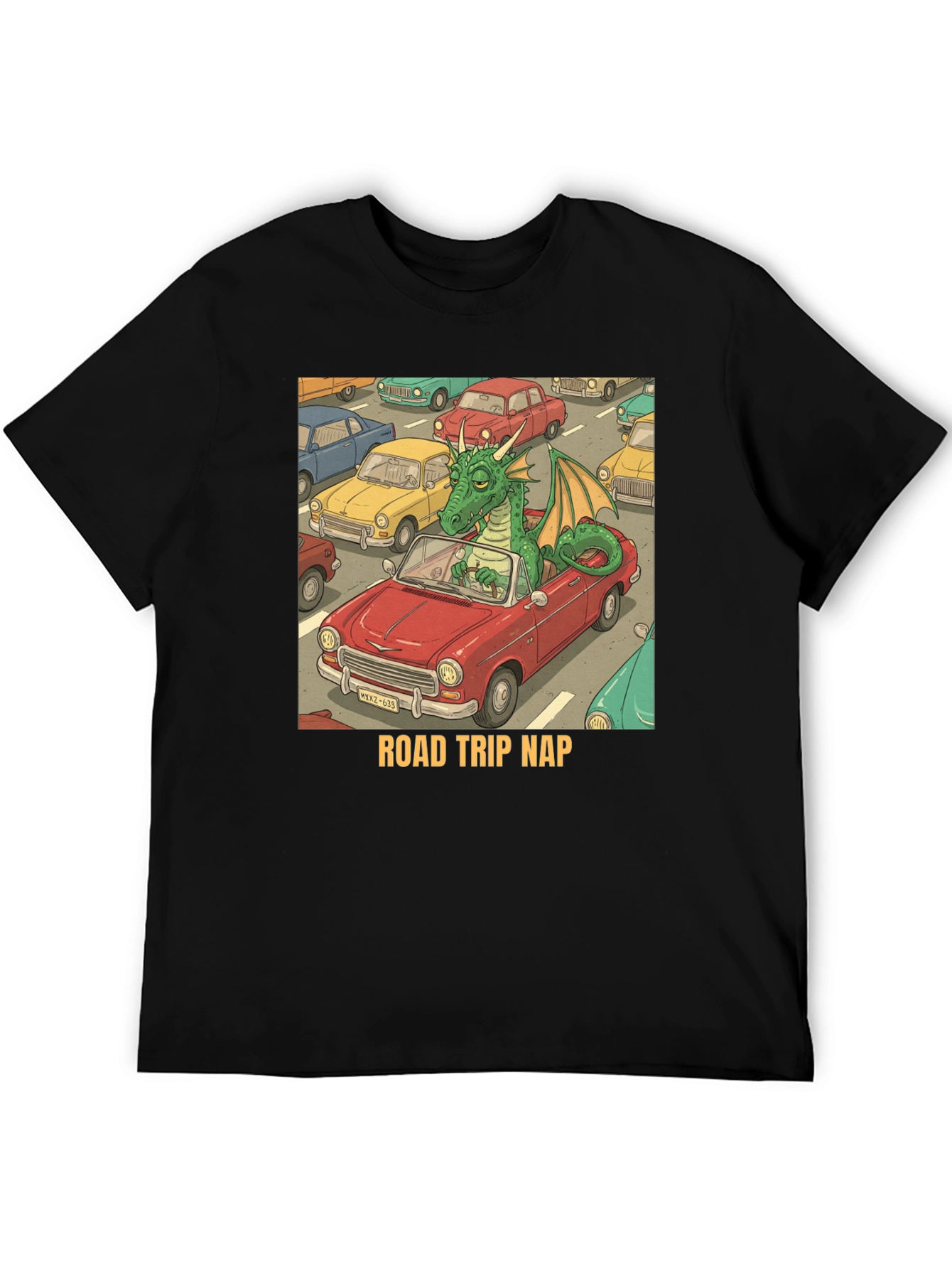 Road Trip Nap Dragon Graphic Tee