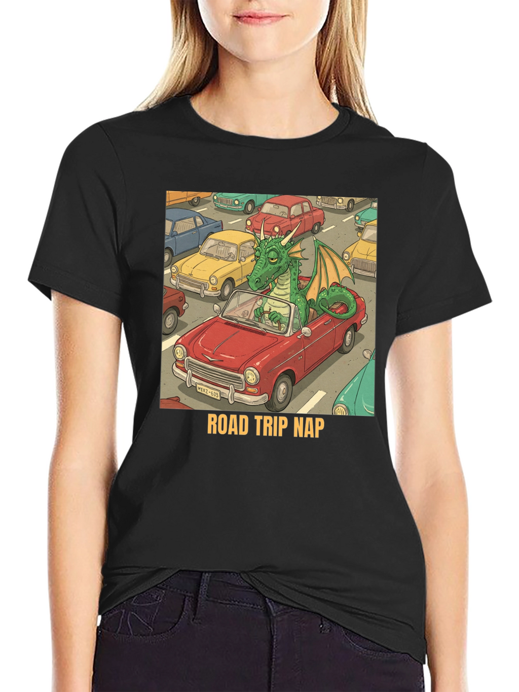 Road Trip Nap Dragon Graphic Tee