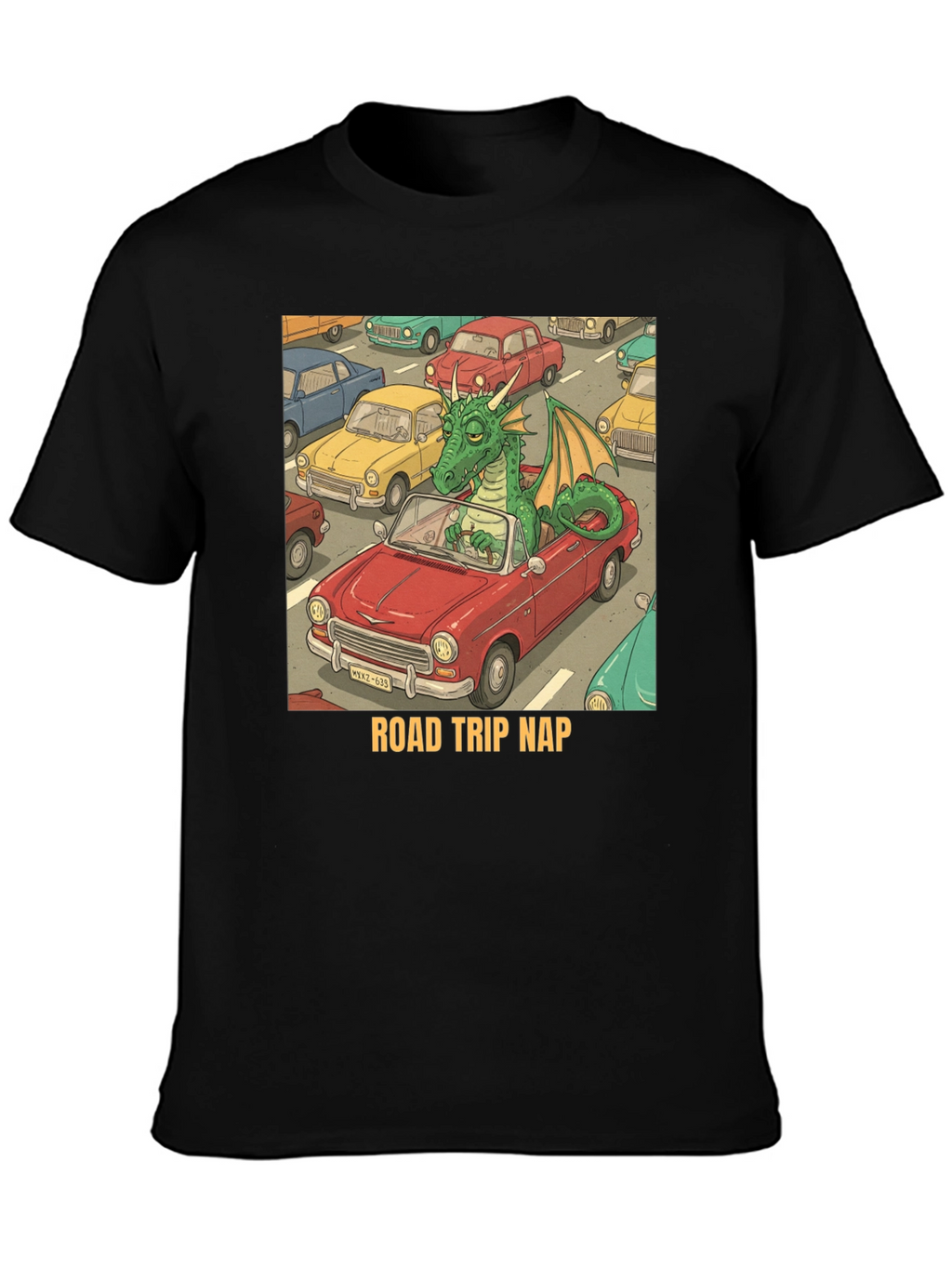 Road Trip Nap Dragon Graphic Tee
