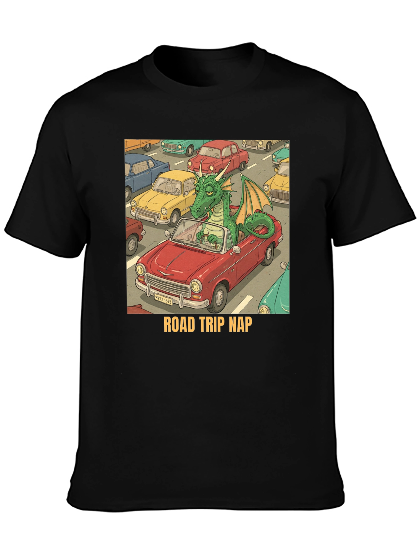 Road Trip Nap Dragon Graphic Tee