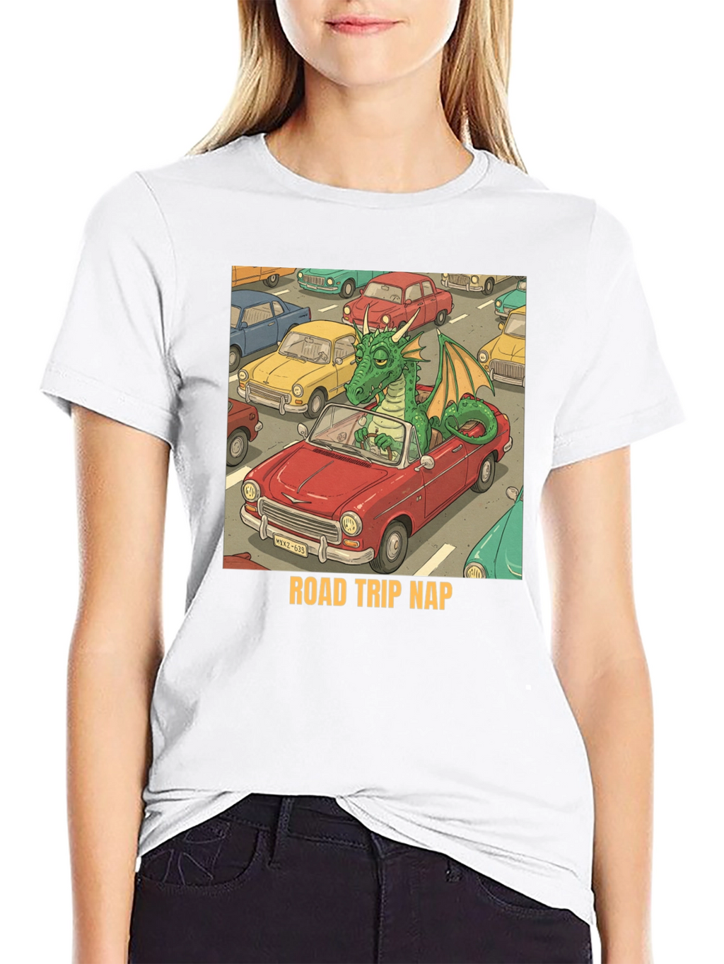 Road Trip Nap Dragon Graphic Tee