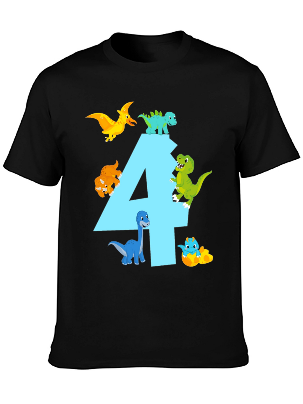 Dinosaur Birthday T-Shirt - Number 4