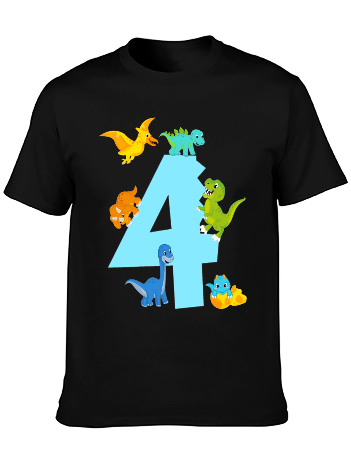 Dinosaur Birthday T-Shirt - Number 4