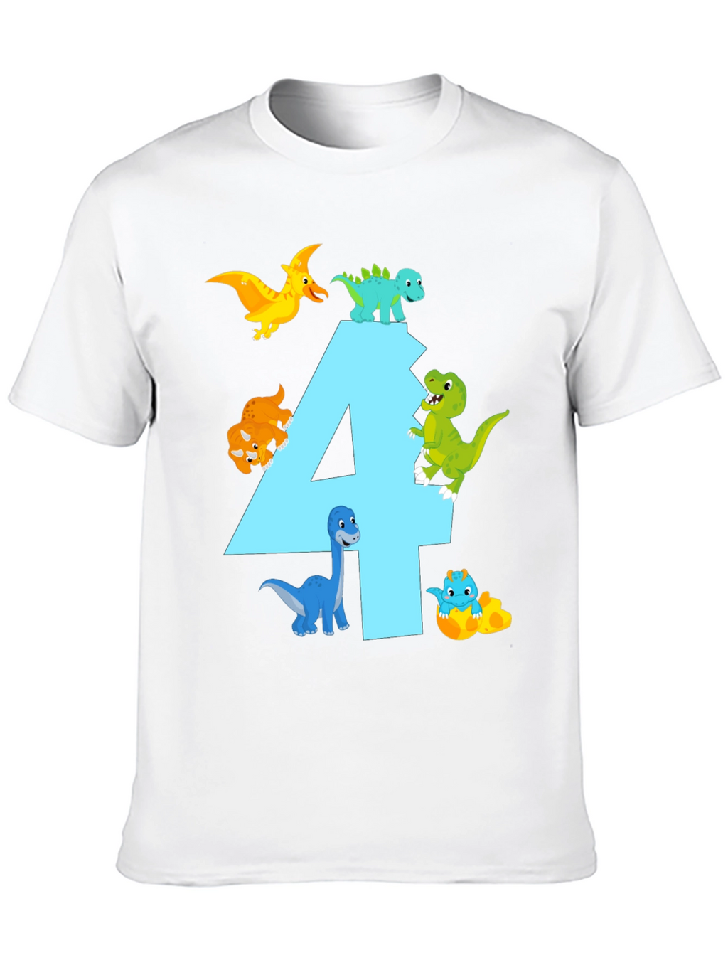 Dinosaur Birthday T-Shirt - Number 4