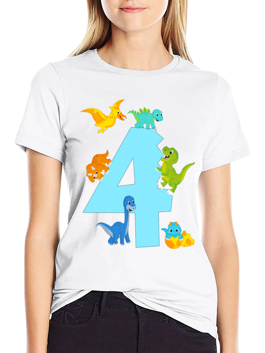 Dinosaur Birthday T-Shirt - Number 4