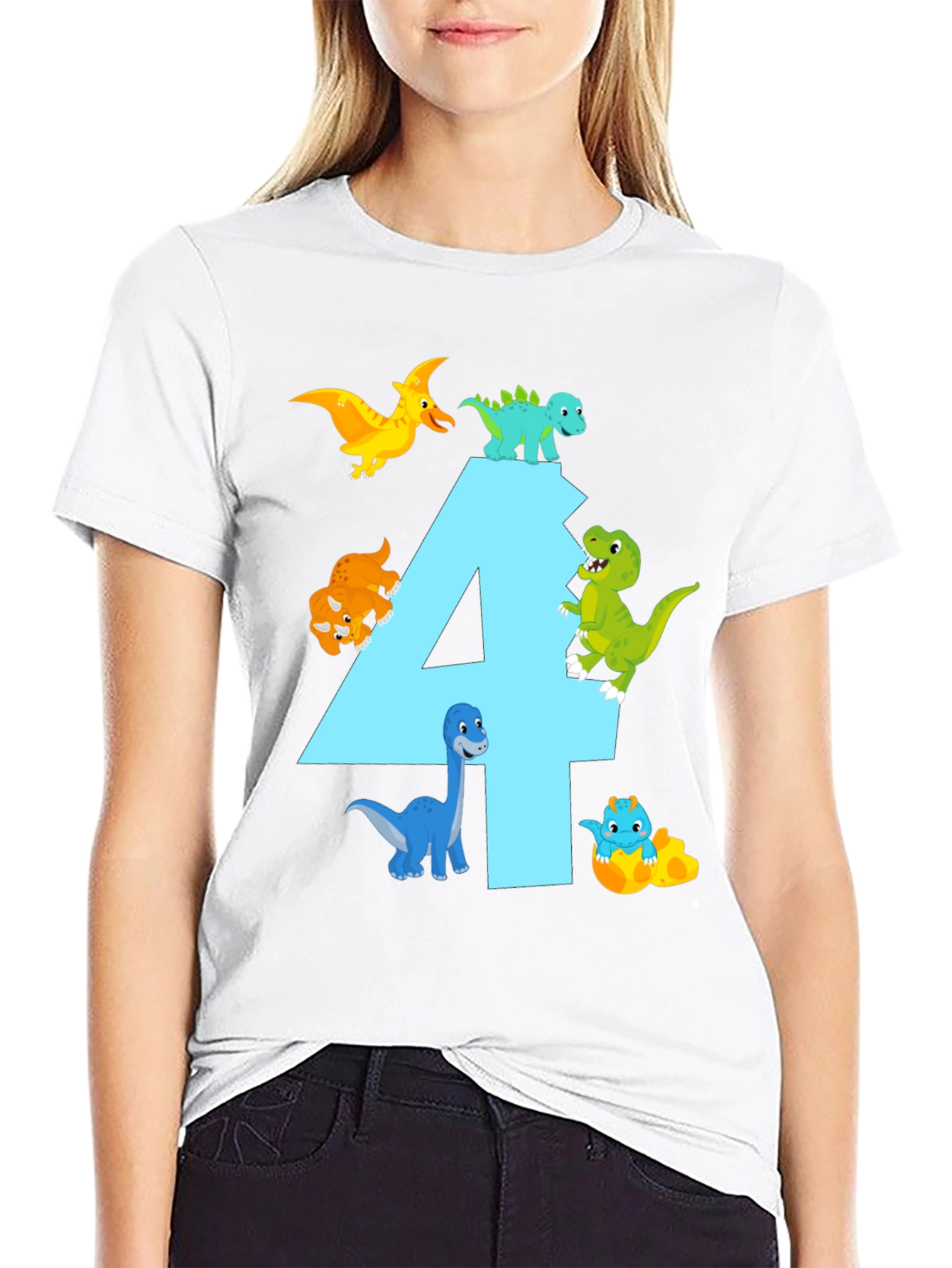 Dinosaur Birthday T-Shirt - Number 4