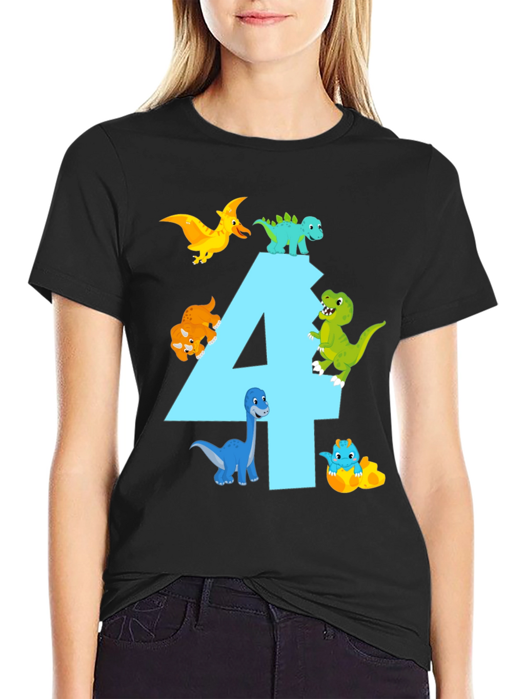 Dinosaur Birthday T-Shirt - Number 4