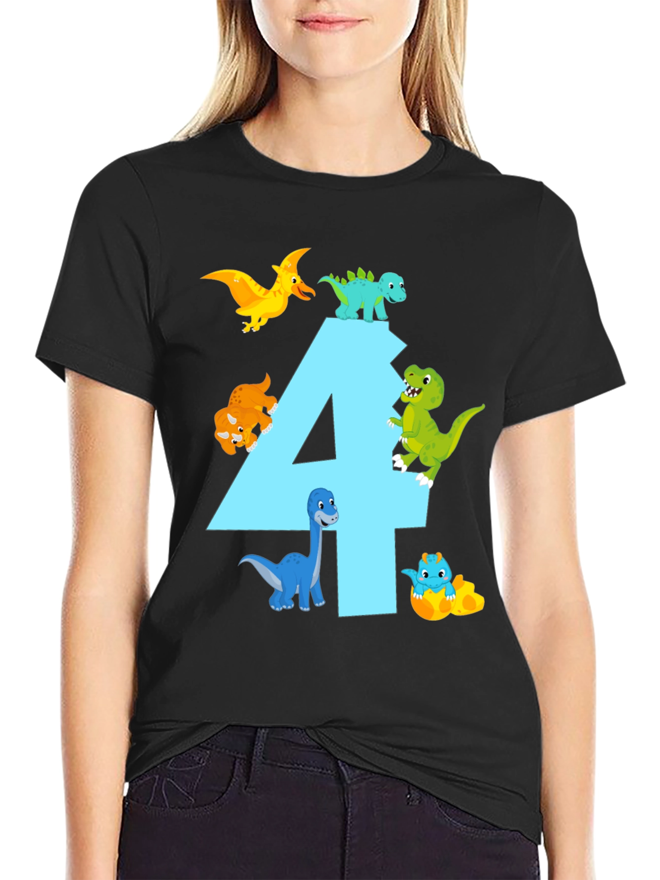 Dinosaur Birthday T-Shirt - Number 4
