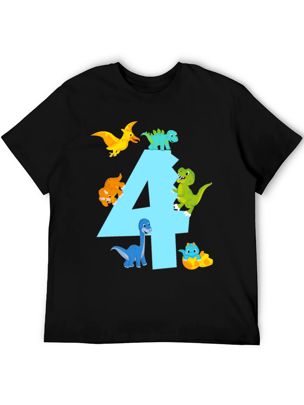 Dinosaur Birthday T-Shirt - Number 4