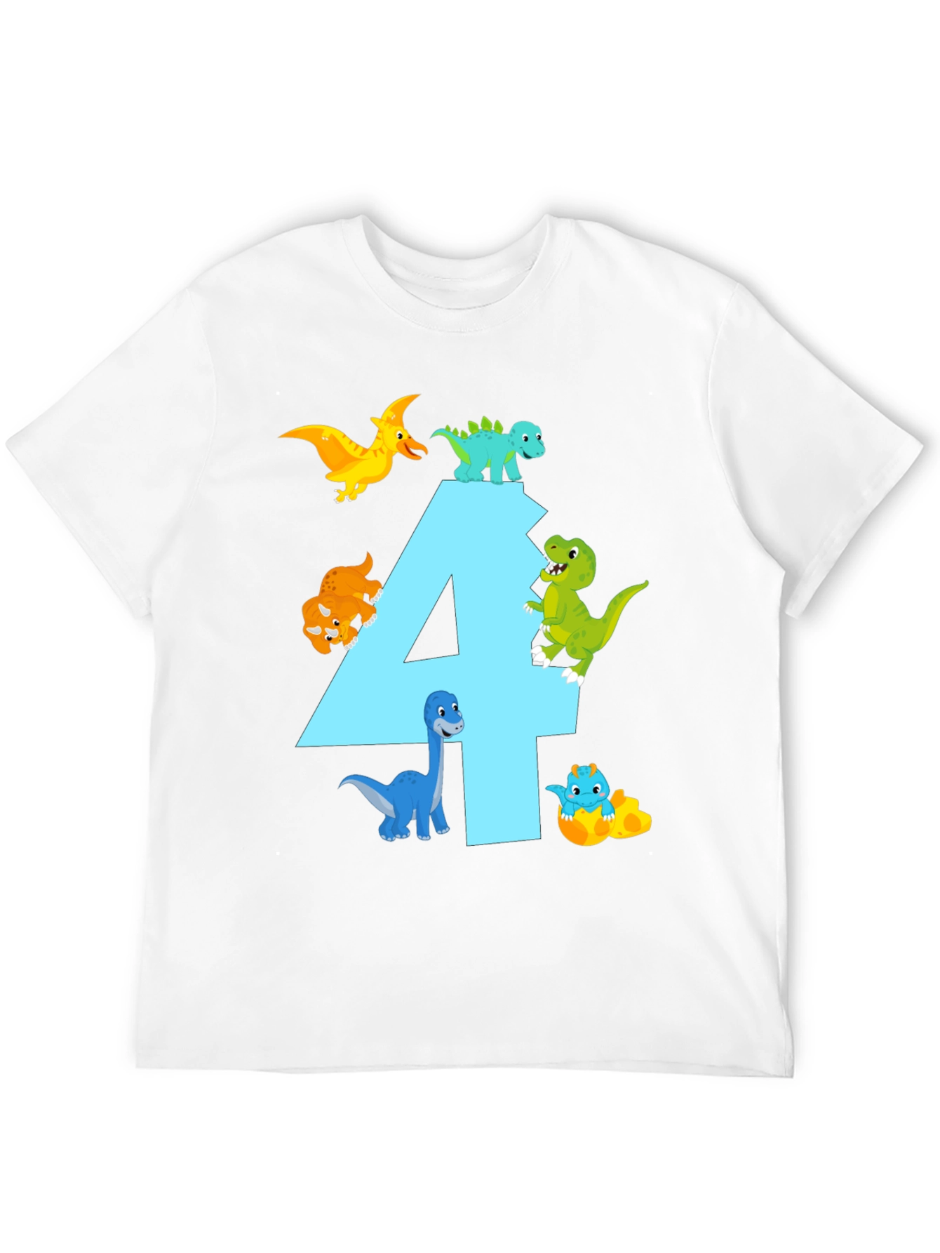 Dinosaur Birthday T-Shirt - Number 4