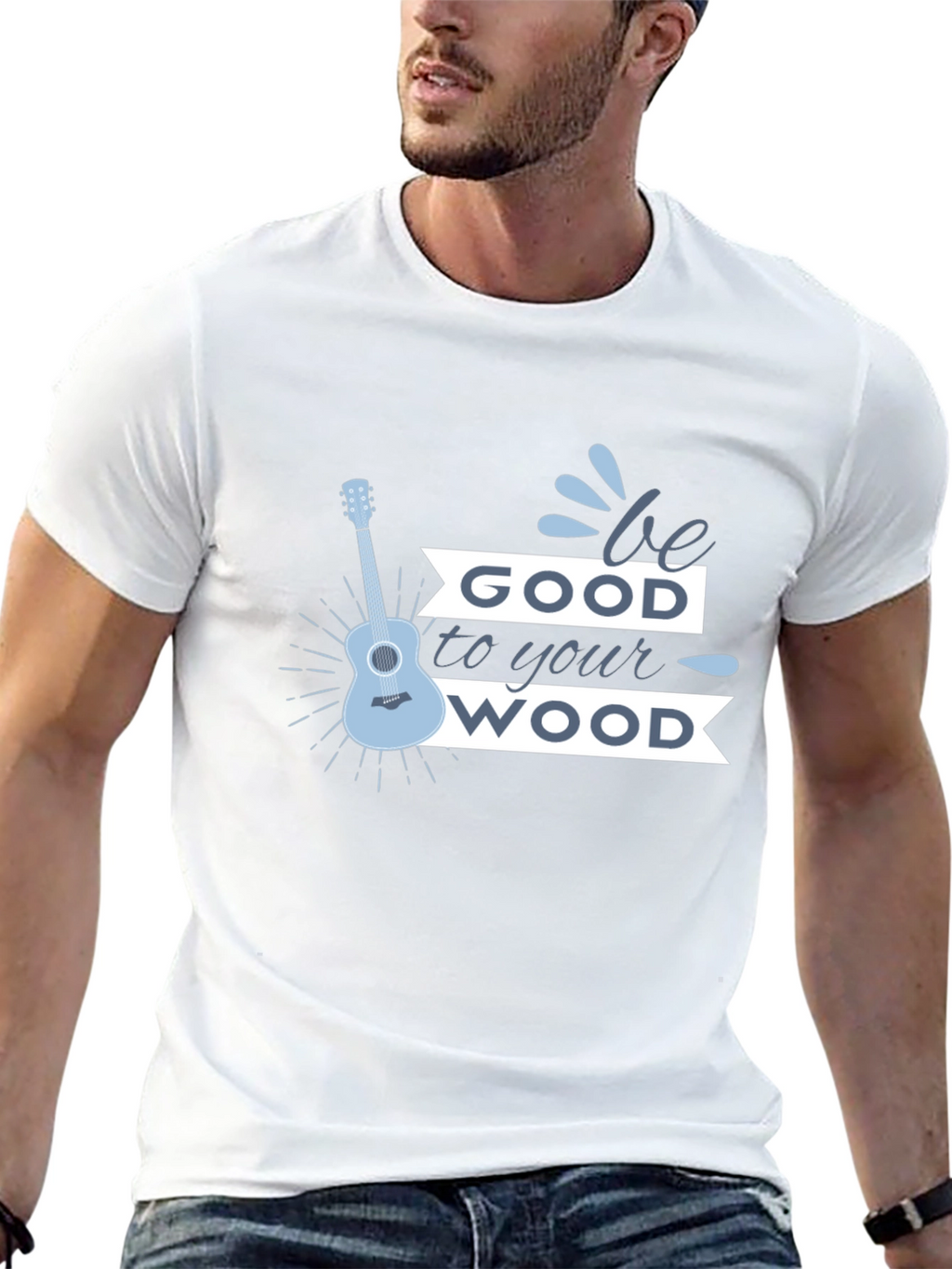 Be Good to Your Wood Guitar Graphic T-Shirt