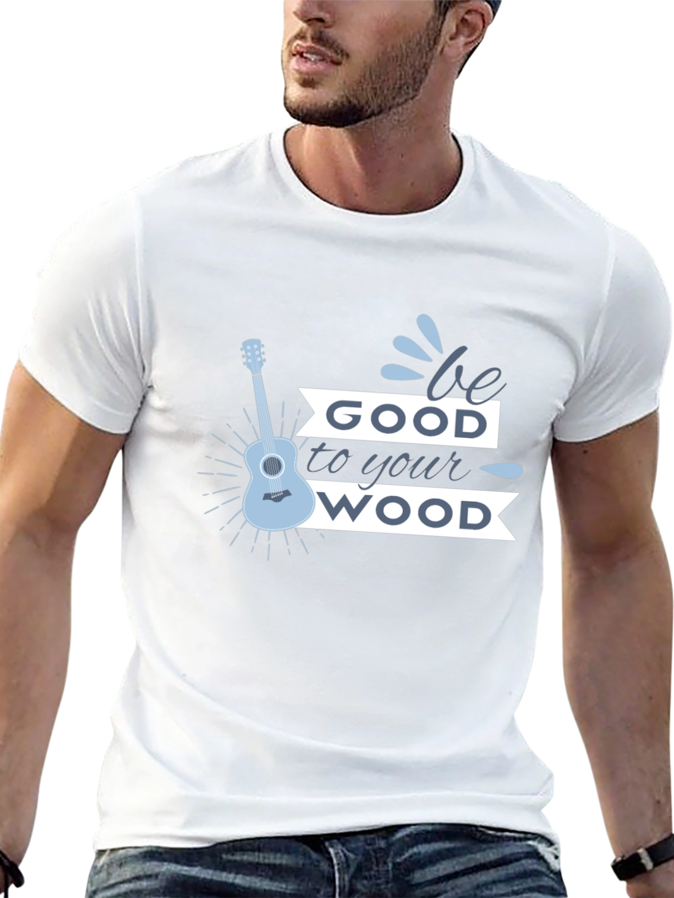 Be Good to Your Wood Guitar Graphic T-Shirt