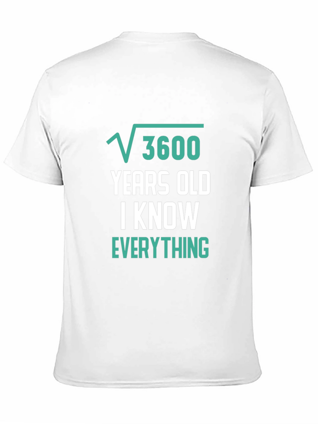 Funny Math T-Shirt: Square Root of 3600 = 60
