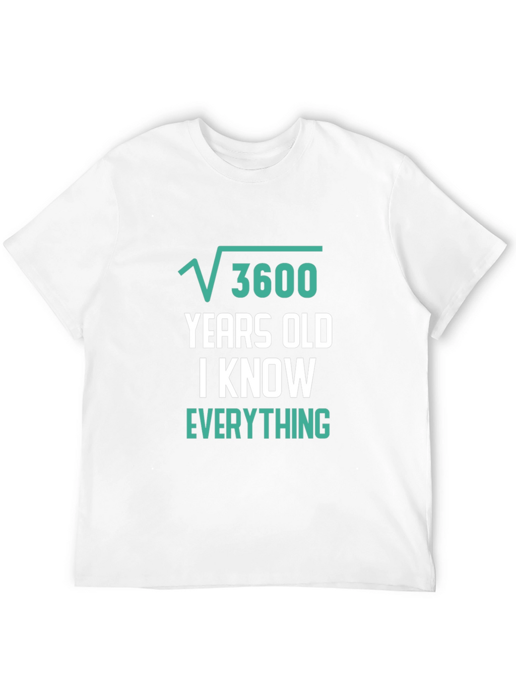Funny Math T-Shirt: Square Root of 3600 = 60