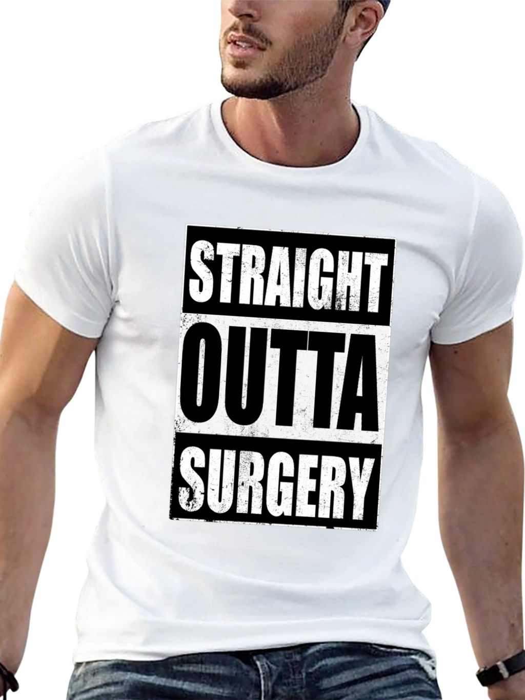 Straight Outta Surgery Graphic Tee - Black