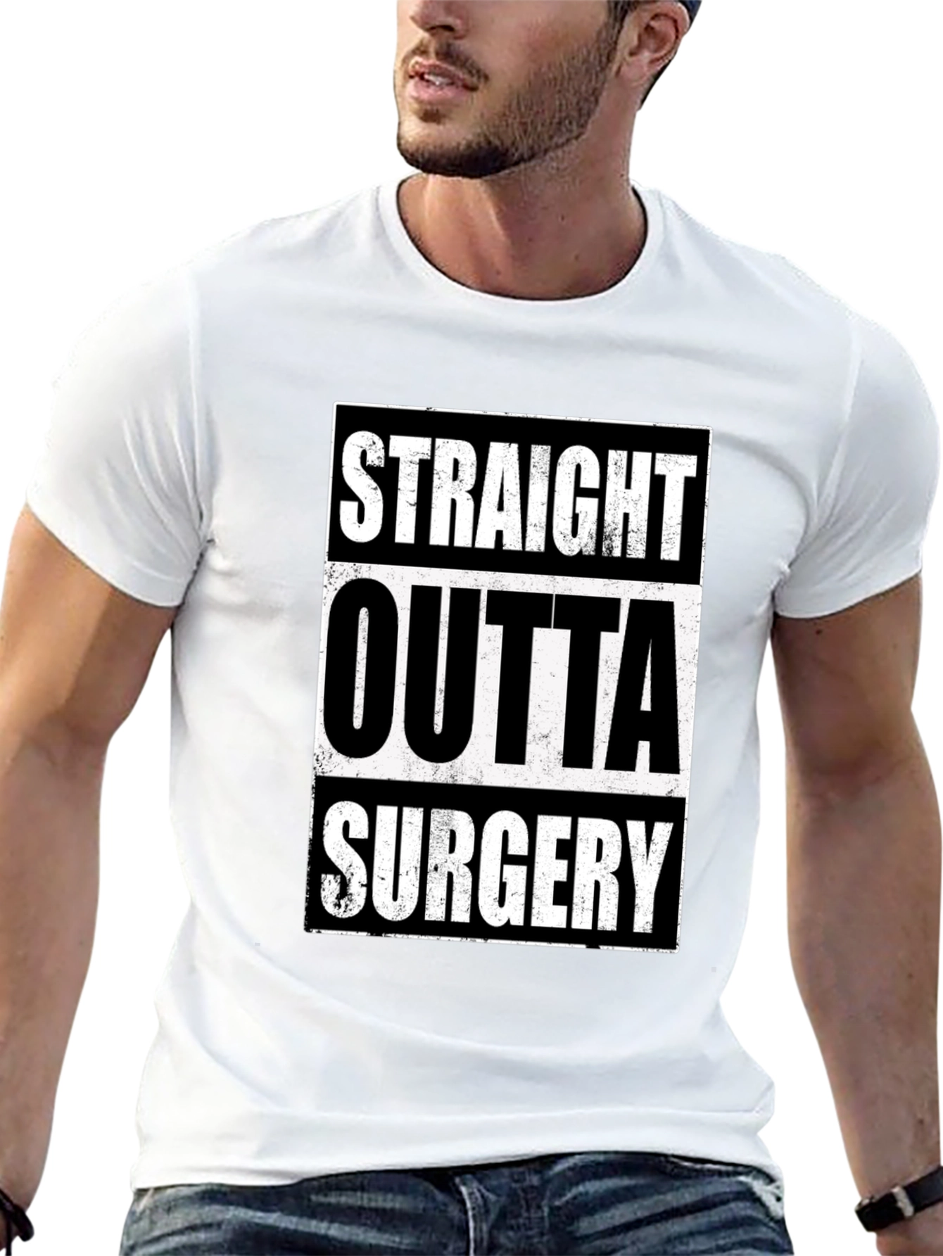 Straight Outta Surgery Graphic Tee - Black