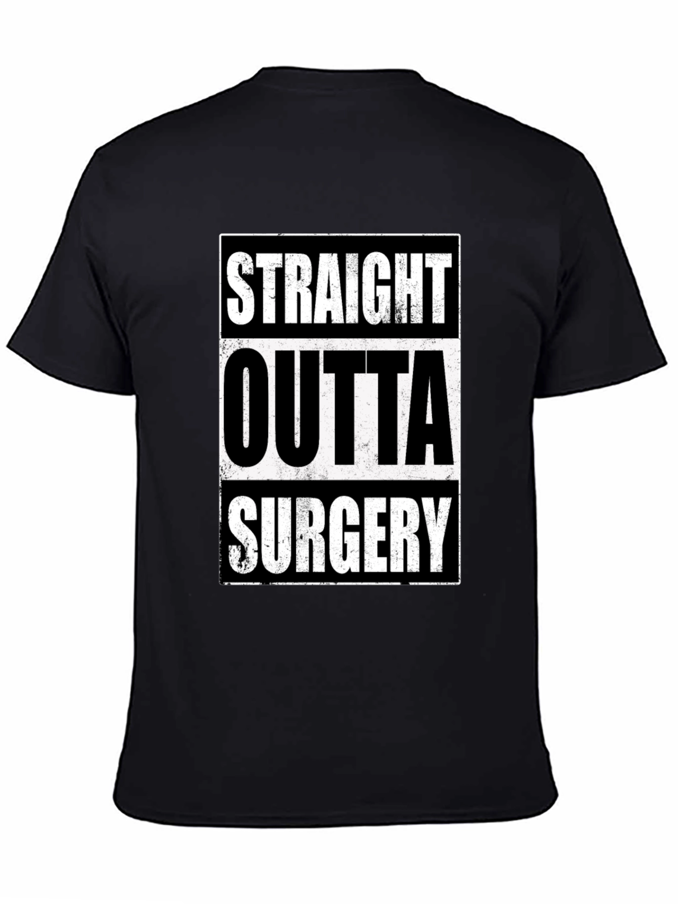Straight Outta Surgery Graphic Tee - Black