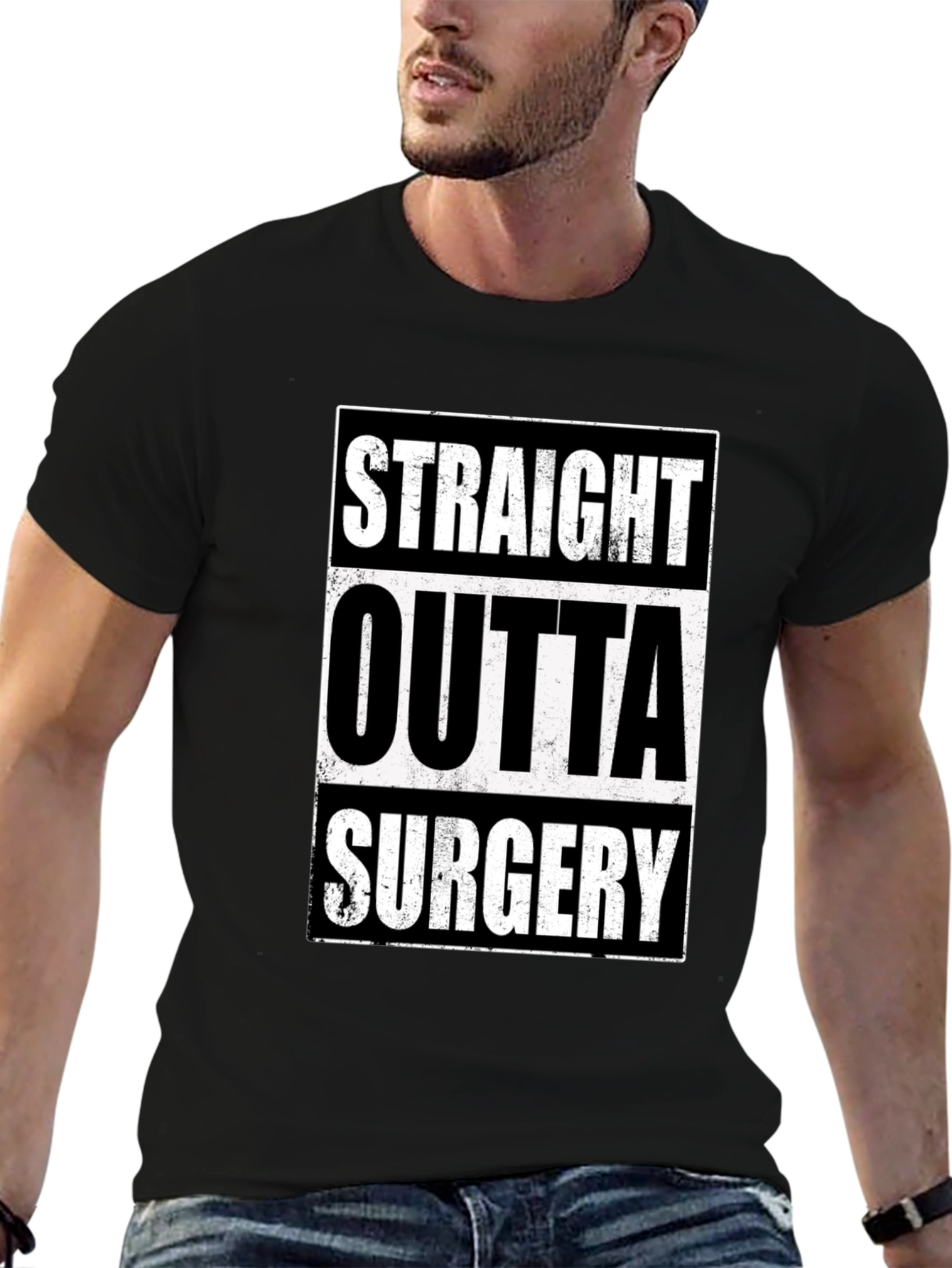 Straight Outta Surgery Graphic Tee - Black