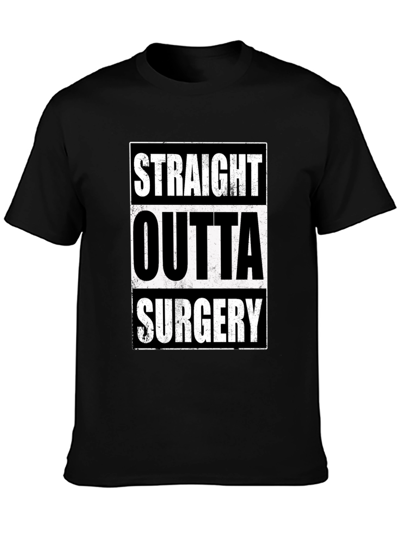 Straight Outta Surgery Graphic Tee - Black