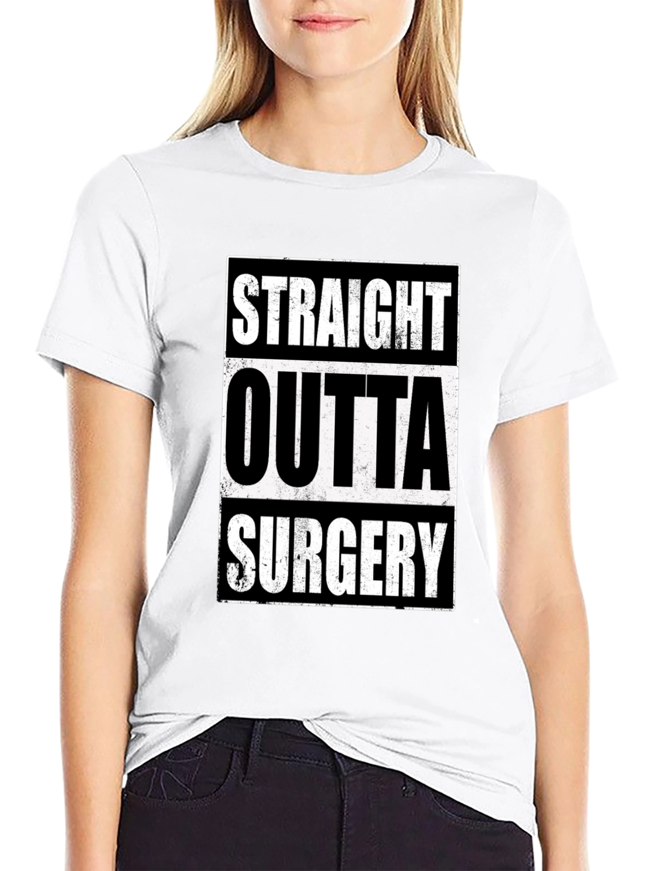 Straight Outta Surgery Graphic Tee - Black