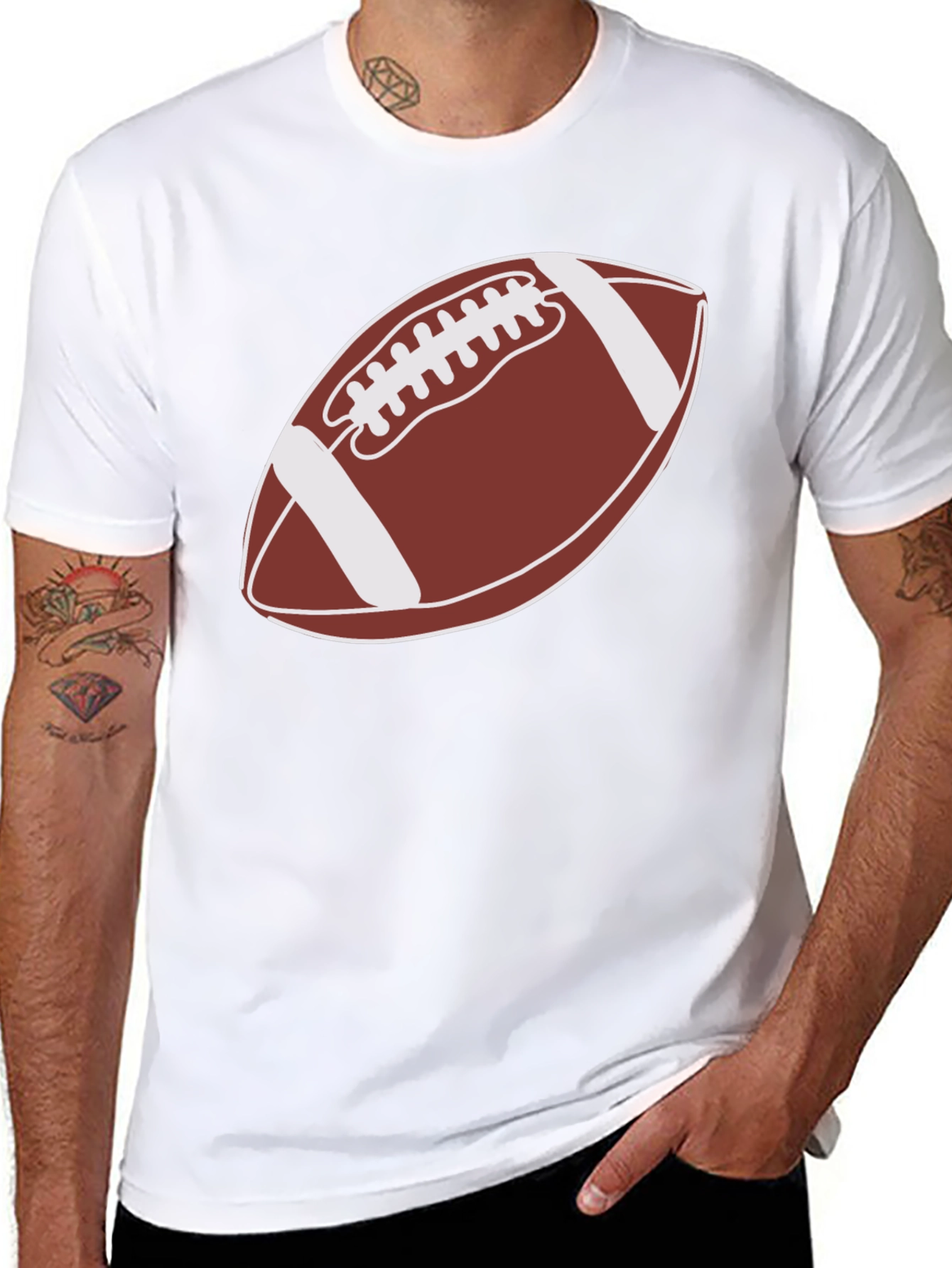 Football Graphic Tee - Black Casual Shirt