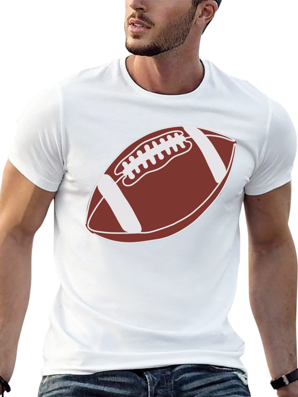 Football Graphic Tee - Black Casual Shirt