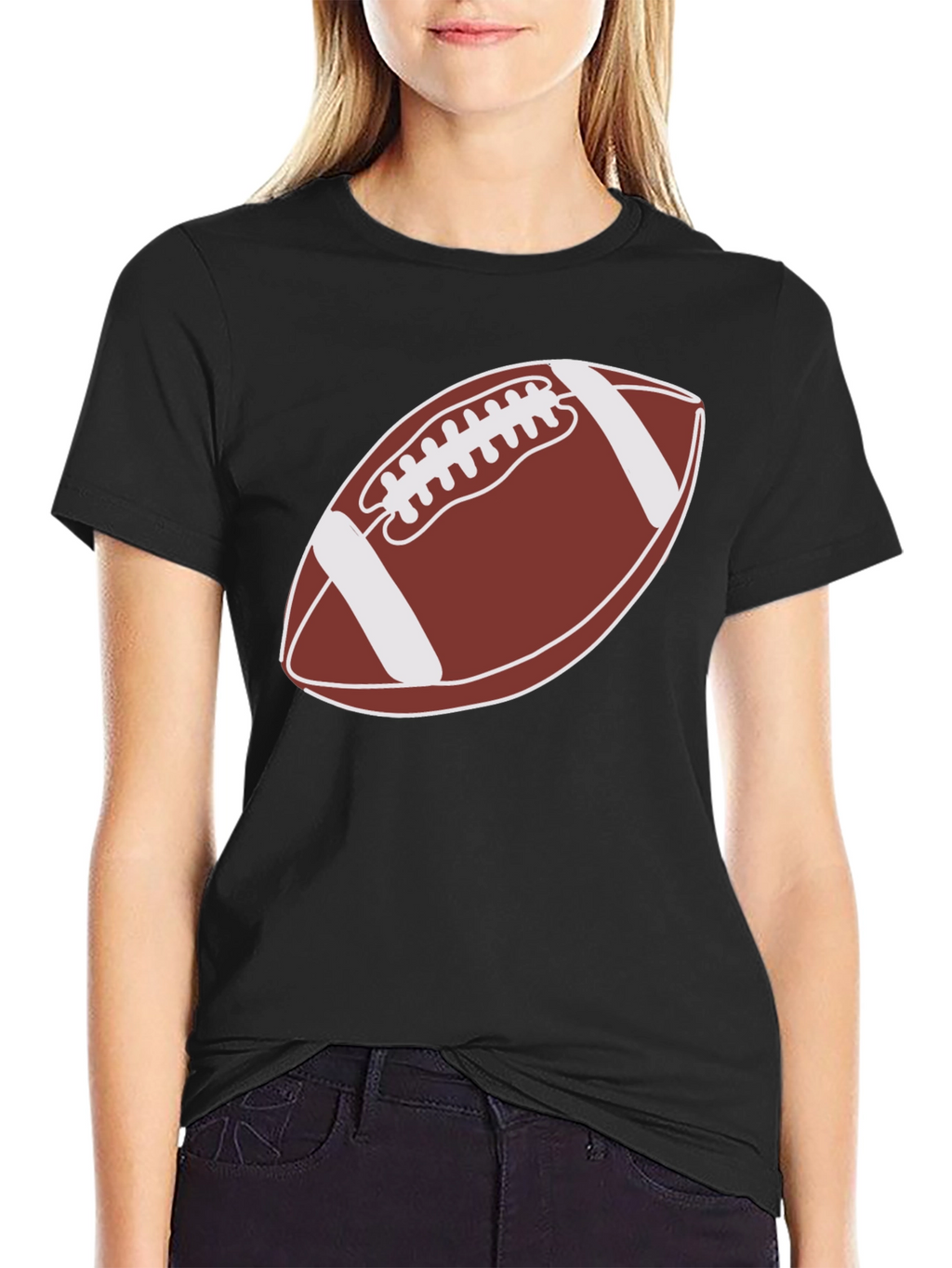 Football Graphic Tee - Black Casual Shirt