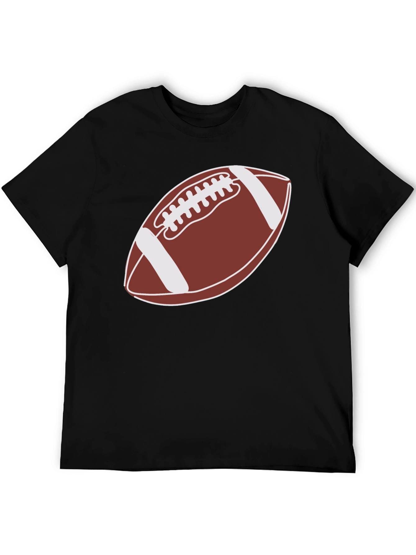 Football Graphic Tee - Black Casual Shirt