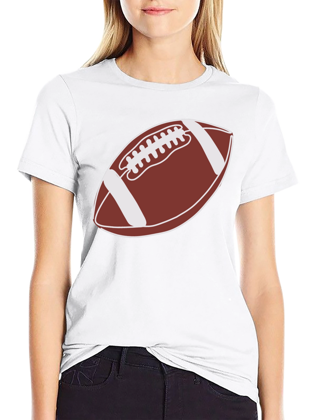 Football Graphic Tee - Black Casual Shirt