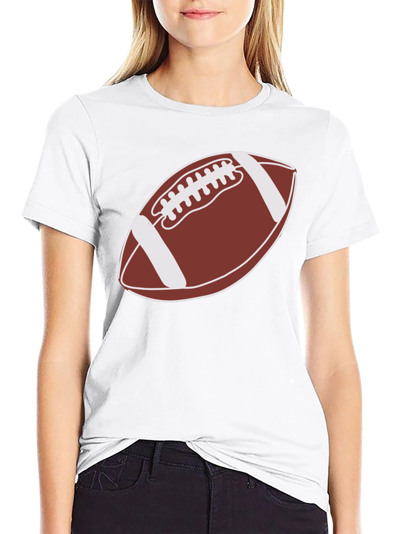 Football Graphic Tee - Black Casual Shirt
