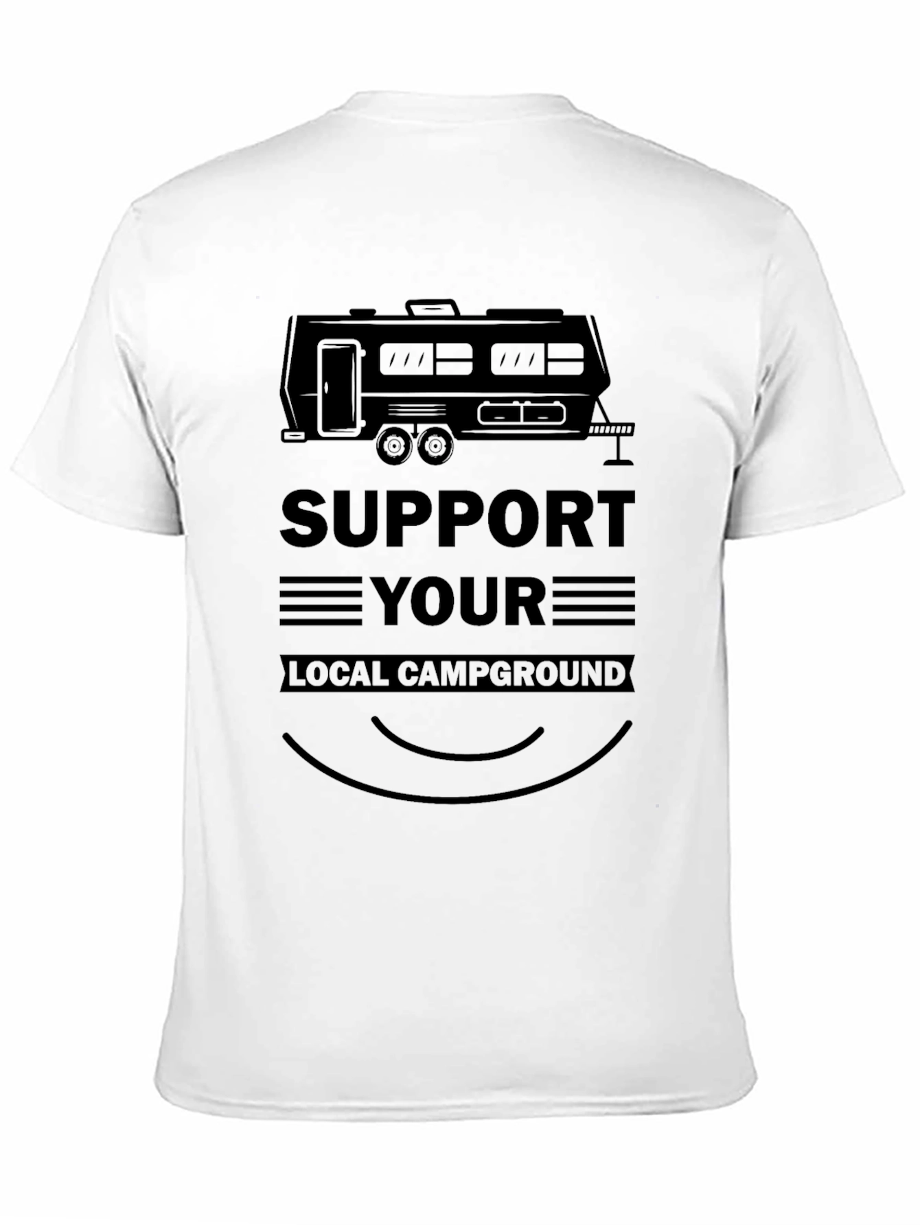 Support Your Local Campground Black Graphic Tee