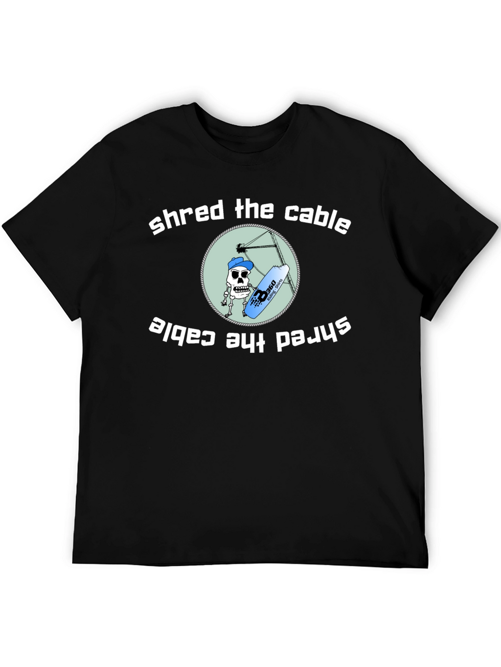 Shred the Cable T-Shirt - Wakeboarding Graphic Tee
