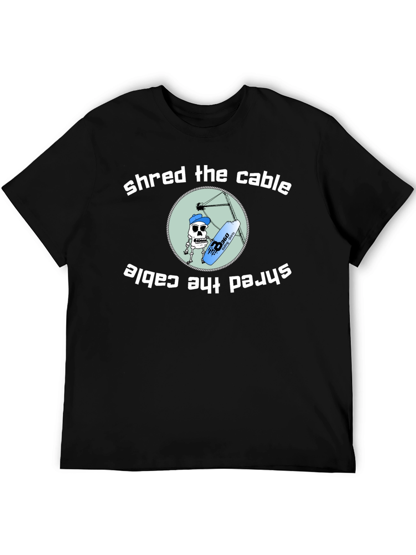 Shred the Cable T-Shirt - Wakeboarding Graphic Tee